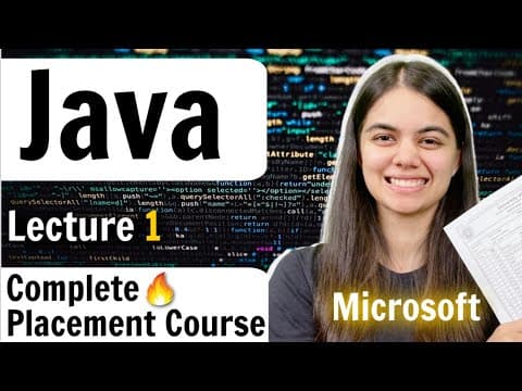 Comprehensive Java & DSA for Placements